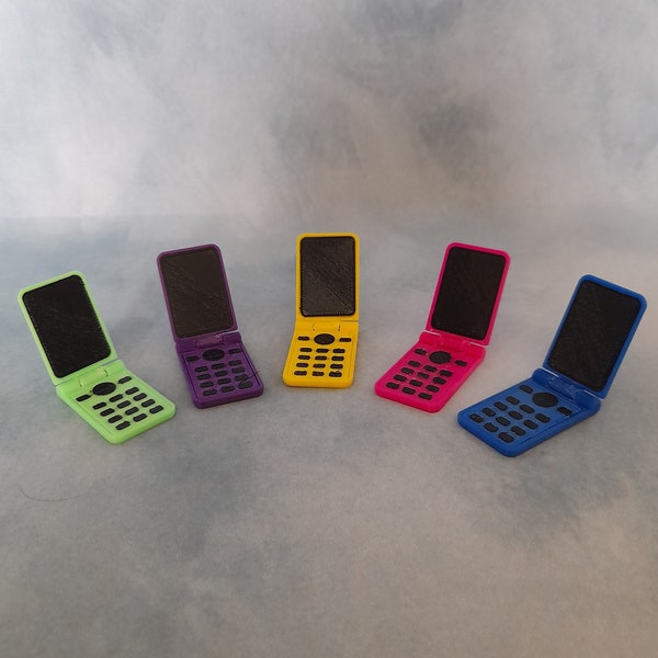 Flip Style Smart Phone for 1:3 Scale Dolls. 60cm BJD Phone. Various Colours. Smart Doll, Dollfie Dream