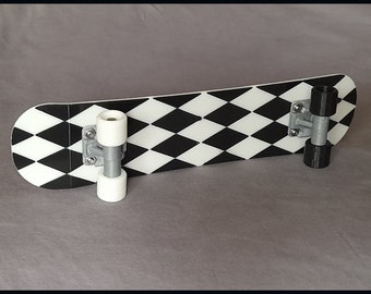 1:3 Scale Skateboard. Suitable for Smart Doll and other 60cm  BJD Dolls. Black & White Pattern Designs.