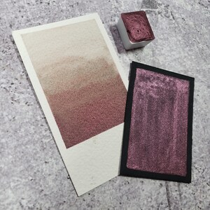 Vampire Kiss handmade watercolor paint, handmade paint for painting, calligraphy, lettering. Handmade gift for artists. Dark red paint