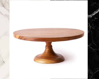 Wood Wedding Cake Stand - Wooden Cake Stand - Wood Cake Stand - 9 Inch Cake Stand - Acacia Wood - Wood Serving Stand