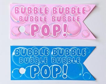 Ms. Rachel Bubble Wand Tags | Bubble Bubble Pop Party Favors | Ms