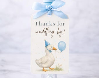 Silly Goose Favor Tags | Bubble Tags 1st Birthday Boy | Goose Birthday Party Favors | Thank You Tags First Birthday