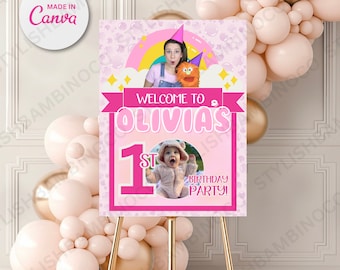 Editable Ms. Rachel Birthday Welcome Sign | Ms. Rachel Party Decorations | Ms. Rachel Banners | Ms. Rachel Birthday Poster