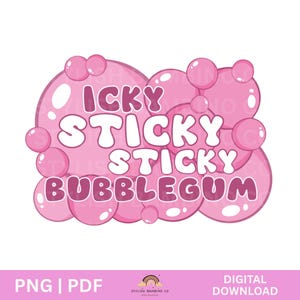 Ms. Rachel Icky Sticky Bubblegum SVG PNG - Songs For Littles (Digital Download)