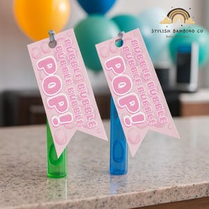 Etiquetas imprimibles para varitas de burbujas de la Sra. Rachel / Decoraciones de cumpleaños de la Sra. Rachel / Recuerdos para fiestas de cumpleaños / Descarga en PDF