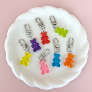 Gummy Bear Keychain | Gummy Bear | Colorful Bear | Animal Party Favor | Bear Keychain | Candy Lover | Gummy Bear Lover | Gifts | Charm