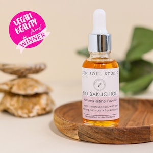 Bio Bakuchiol Face oil Nature's Retinol with Watermelon | AWARD WINNING | Red Raspberry and Evening Primrose | Vegan