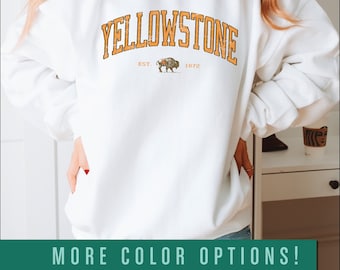 Vintage Yellowstone Sweatshirt, Yellowstone Sweatshirt, National Park Shirt, Sweatshirts, Yellowstone Travel Gift
