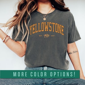 Yellowstone Comfort Colors Shirt, Vintage  Yellowstone T-Shirt, National Park Shirt, Comfort Colors Tee, Vintage Yellowstone Travel Gift