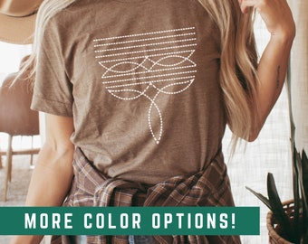 Boot Stitch T-shirt, Gift for Her, Concert T-Shirt, Western, Rodeo Shirt, Country Music Shirt, Cowgirl Tee, Texas Girl, Nashville Girls Trip