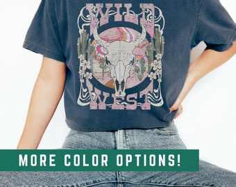 Country Concert Tee, Wild West, Cute Country Shirts, Cowgirl Shirt, Western Vibes Tee, Oversized Graphic Tee, Western Graphic Tee for Women