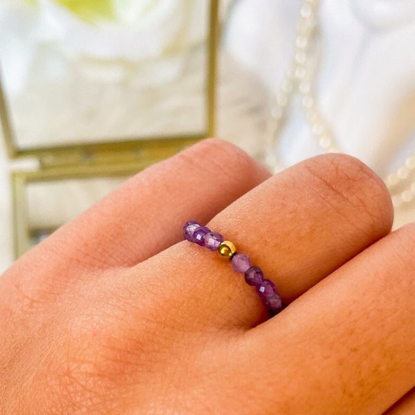 Facettierter Amethyst Ring