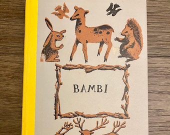 Vintage Bambi Book, Vintage Bambi, Junior Deluxe Bambi Book, Vintage Children’s Book, Vintage Junior Deluxe Book, Bambi Junior Deluxe