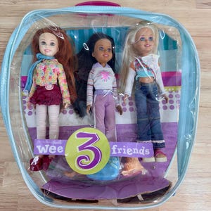 Mattel Barbie Wee 3 Friends Doll Set, Janet Stacie Lila Barbie