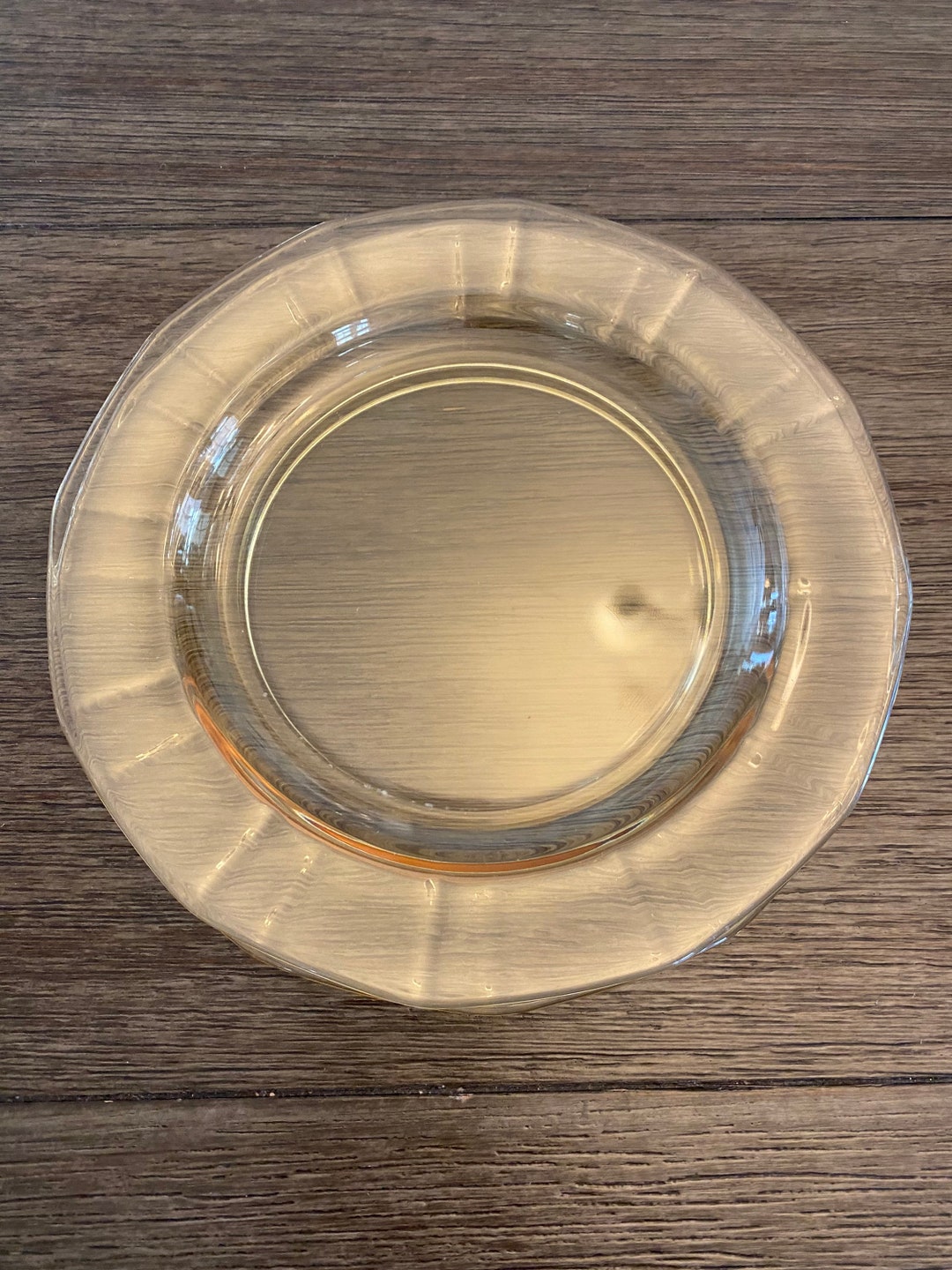 Vintage Yellow Depression Glass Plates, Depression Glass Dessert Plates