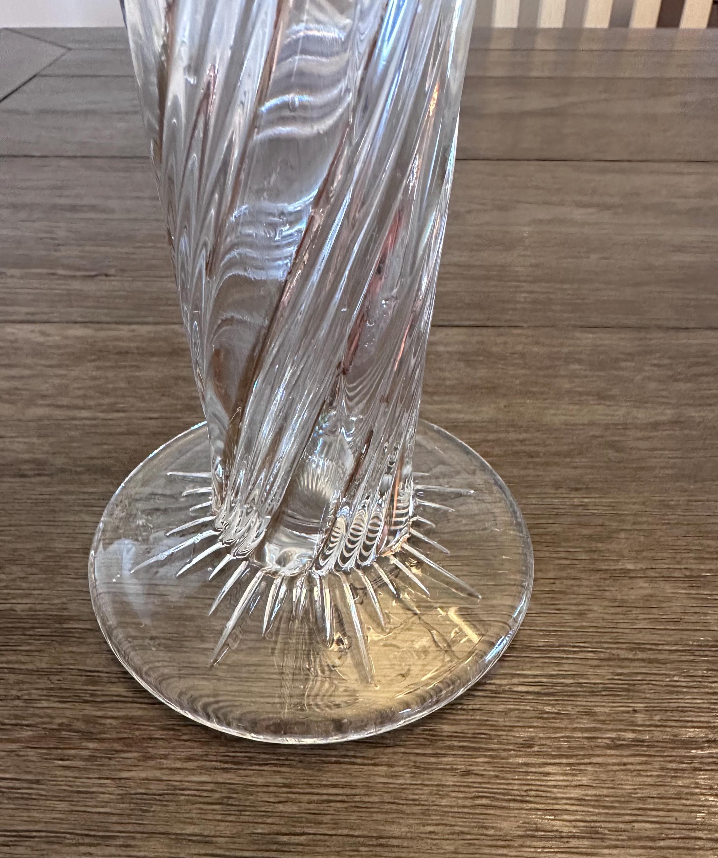 Antique Duncan & Miller Two Ply Swirl Glass Trumpet Vase - Etsy
