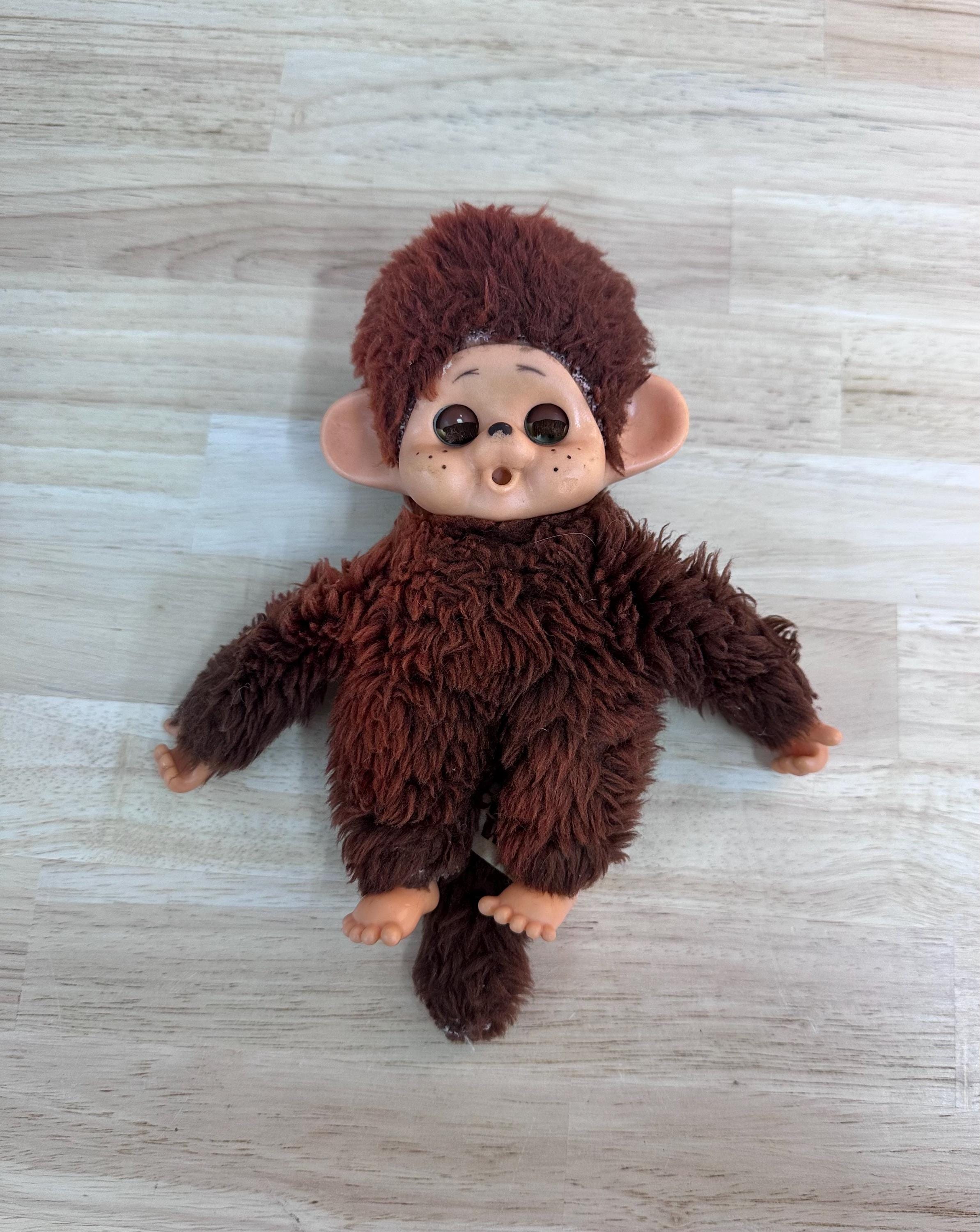 Mocici モシシ モチチ800% 白黒 くま 蝶々 オイル目 Vintage Sleepy Eyed Thumb Sucking Monkey Toy, Cuddle Wit Plush