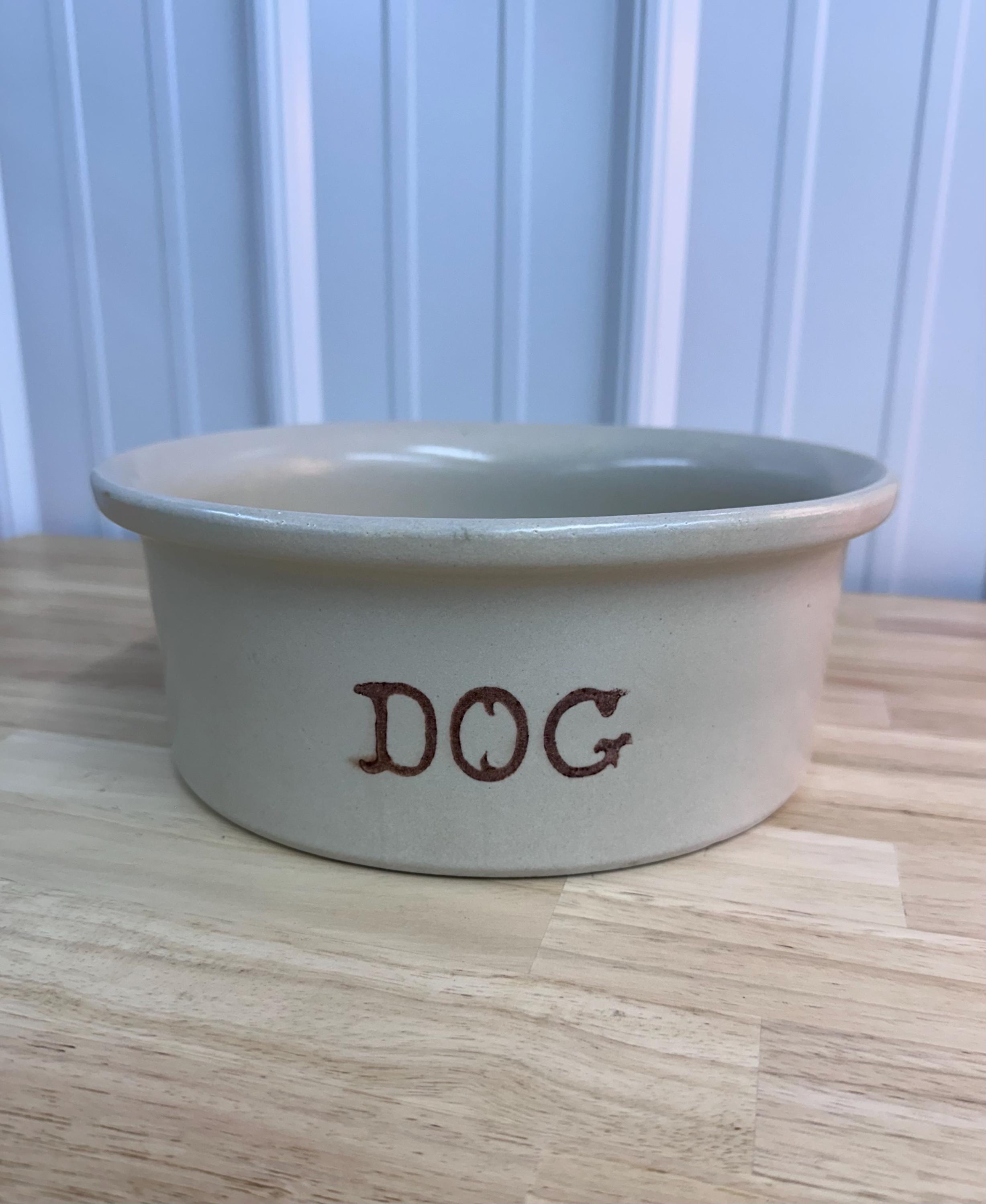 Vintage Robinson Ransbottom Roseville RRP Co Large Dog Bowl Feeder