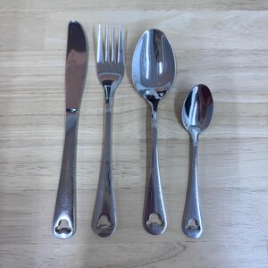 Disney Mickey Mouse Silverware Set of 4, Mickey Mouse Flatware Set, Disney Parks Silverware image 2