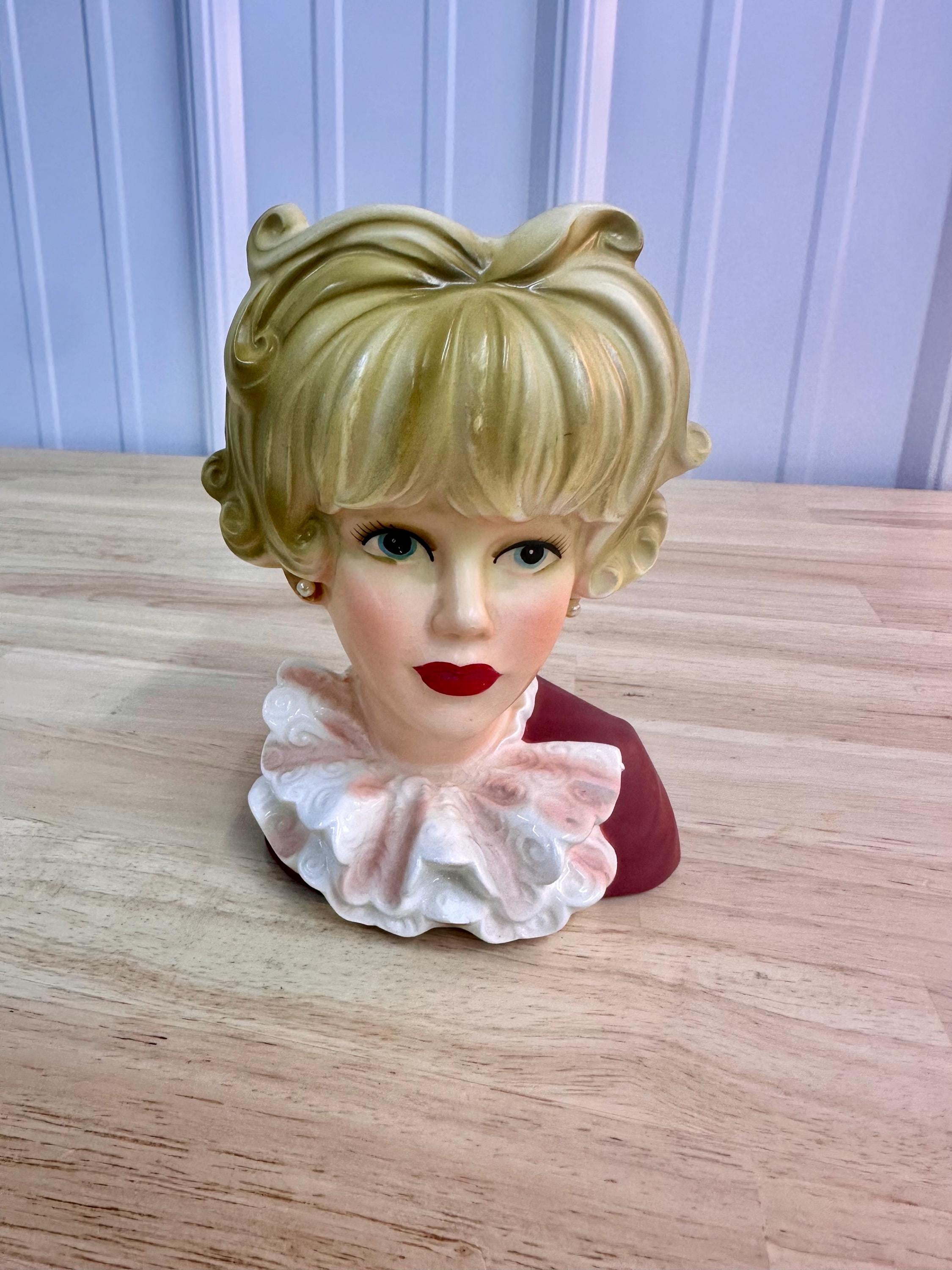 Relpo（レルポ）陶器　花瓶　貴婦人　日本製　ヘッドベース ヴィンテージ Relpo Lady Head Vase - Etsy