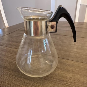 Vintage Corning Glass Carafe, Corning Heat Proof Glass Carafe, Vintage Glass Coffee Decanter, Corning Coffee Carafe, T13