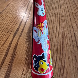 Vintage Metal Litho Noisemakers: Circus Animal Party Horns - Set of 3