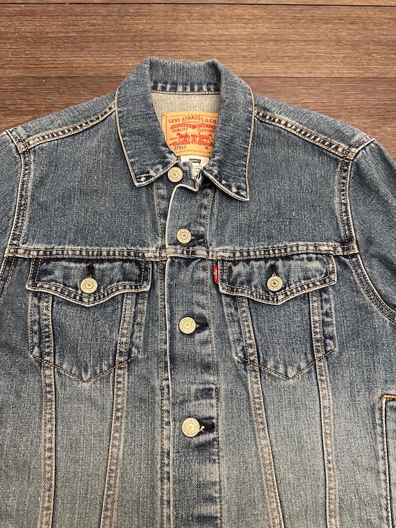 ジャケット   Jackets Levi Strauss 57511 Blue Denim Jean Jacket Boys Large with