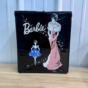 お値下げバービー 1961年 ビンテージ ドールケース 収納ケース黒 Vintage Barbie Doll Case Black - Etsy