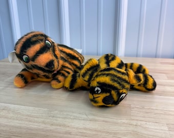 Vintage Stuffed Tiger Plush, Set of 2 Vintage Tiger Stuffed Animals **Sold As Is**