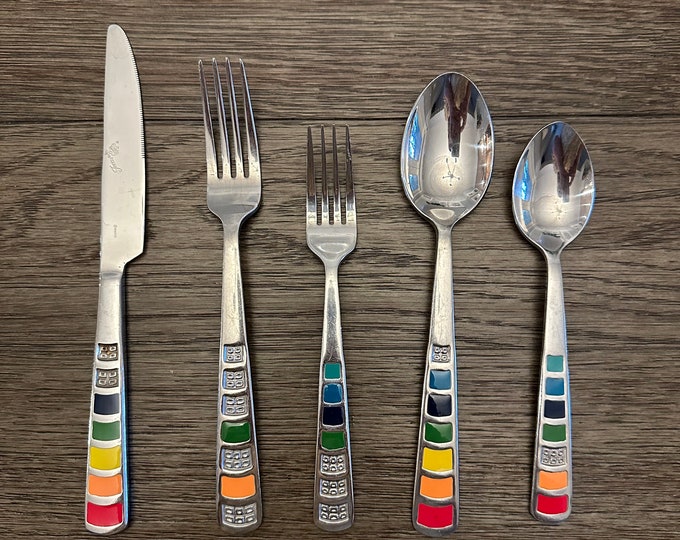 Fiesta Masquerade Flatware Set, Fiesta Silverware, Stainless Steel