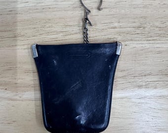 Coach Squeeze Key Case, Vintage Mahogany Brown Leather Key