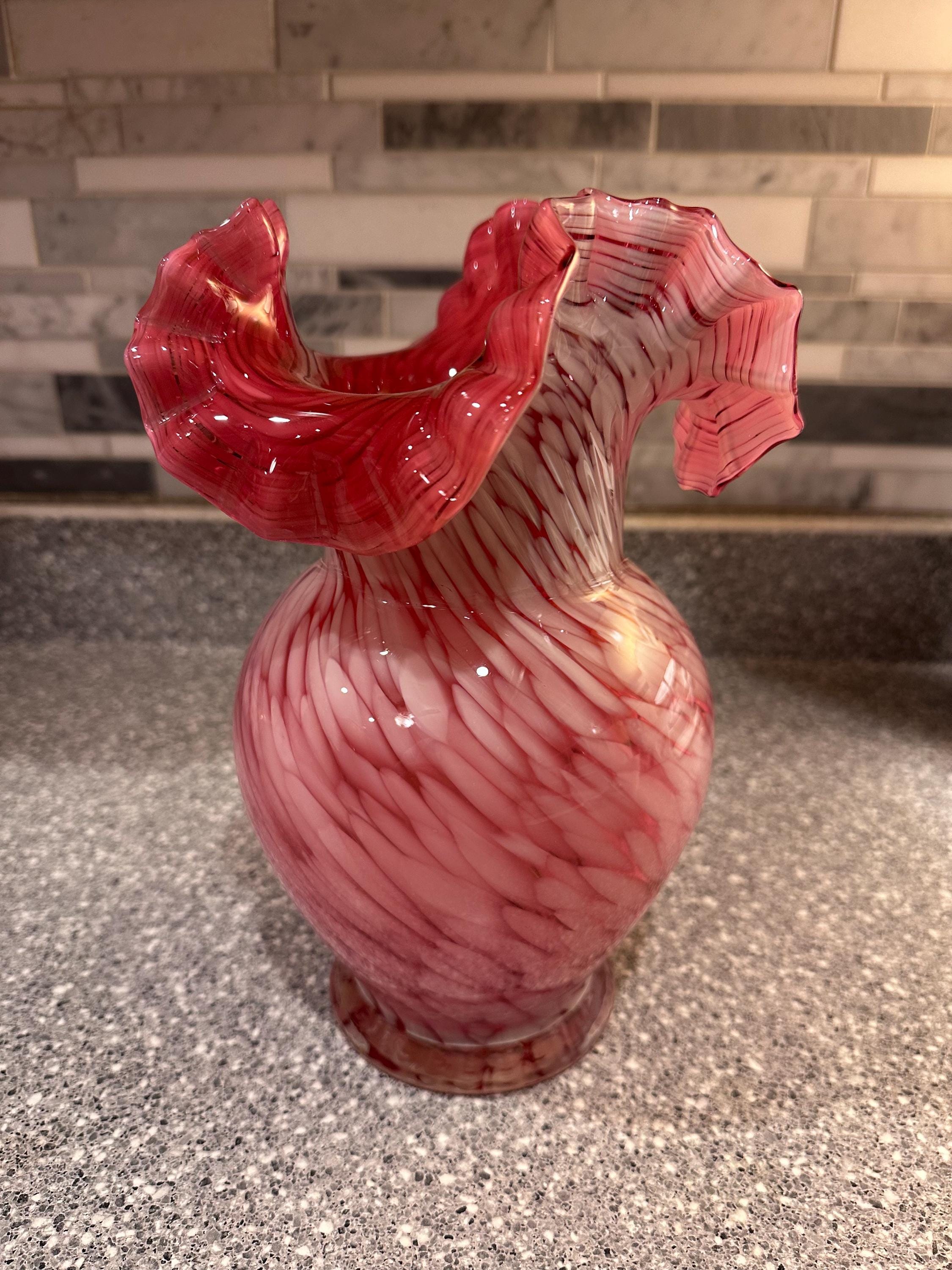 Pink Murano Vase - Etsy
