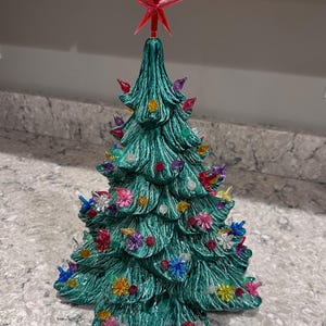 Vintage Ceramic Christmas Tree, Vintage Christmas Decor, Light Up Christmas Tree, Ceramic Christmas Tree, Tabletop Christmas Tree