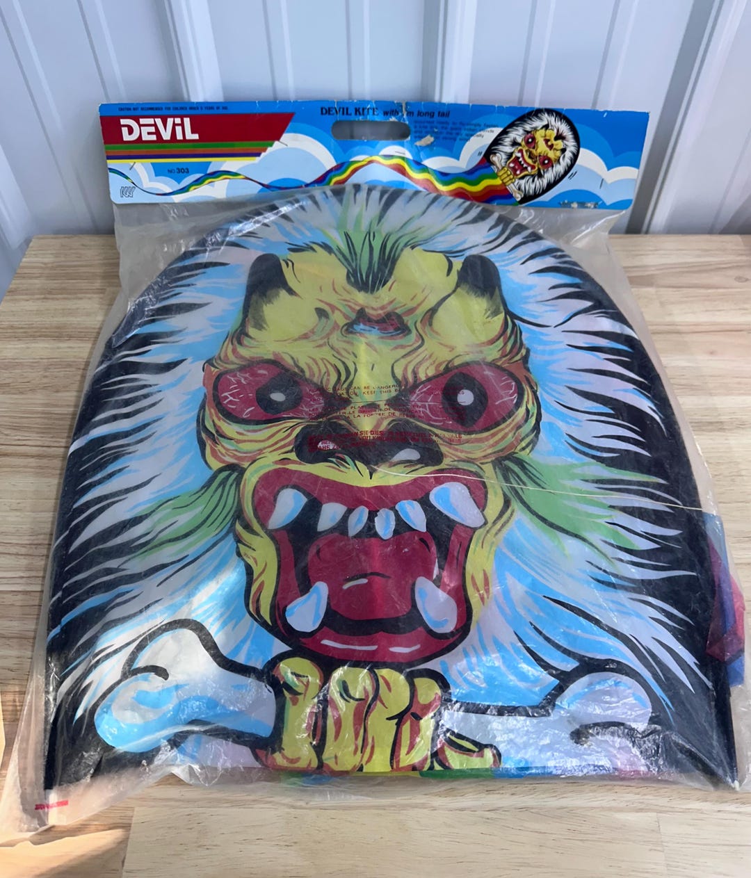 Vintage Giant Devil Kite No. 303: 7m Long Tail, Halloween Decor - Etsy