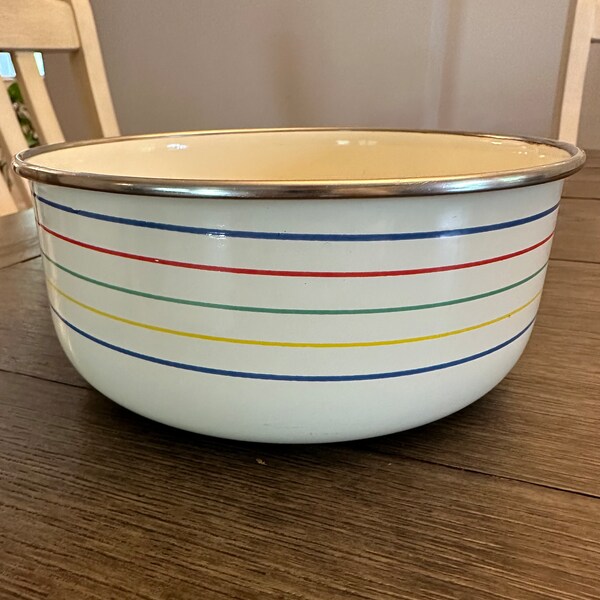 Enamel Serving Bowl Etsy