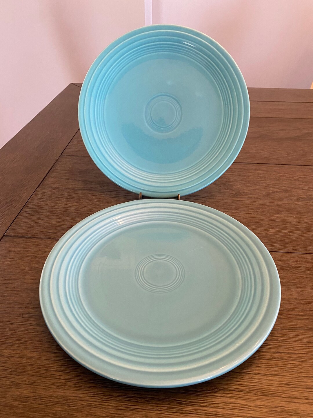 Vintage Fiesta Turquoise Dinner Plates Vintage Fiesta Plates Etsy