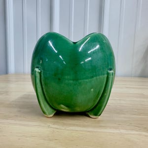 Vintage Nelson McCoy Green Tulip Ball Planter, Vintage McCoy Flower Pot