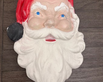 Huge Vintage Empire 32.5 Inch Tall Lighted Santa Head Blow