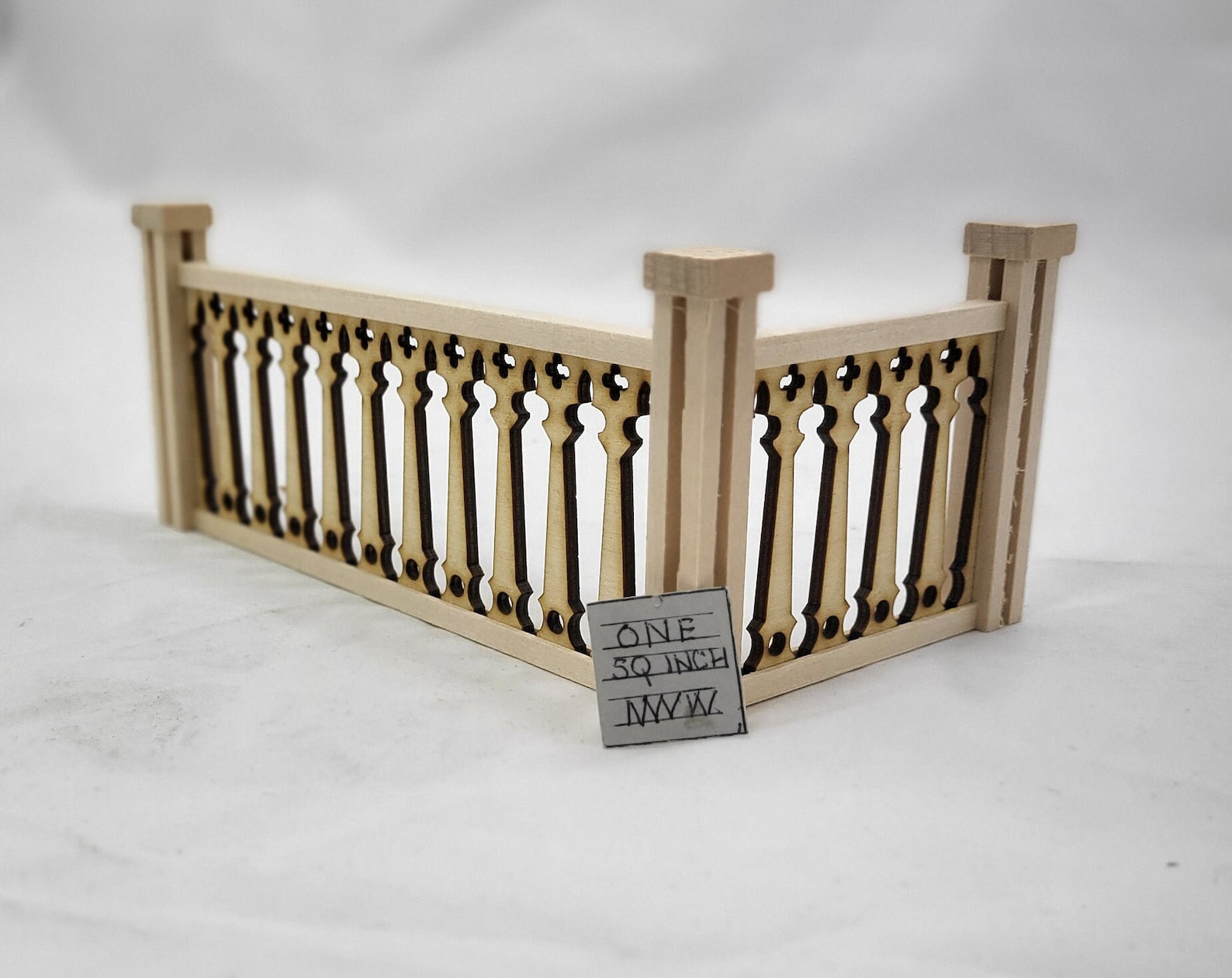 Miniature Racetrack Railing RAILING KIT #B W/3 Posts - 11.5