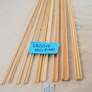 Groove Molding 5/32" - Basswood - 22" long - 3pcs/pk