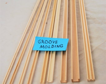 Groove Molding 5/32" - Basswood - 22" long - 3pcs/pk