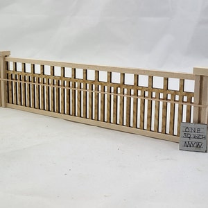 RAILING KIT #B w/3 Posts - 11.5&quot; long fence -   1/12 scale dollhouse miniature