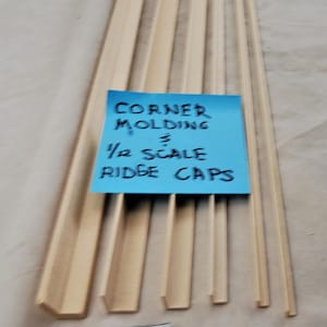 Corner Molding 1/4&quot;  3 pieces  Basswood