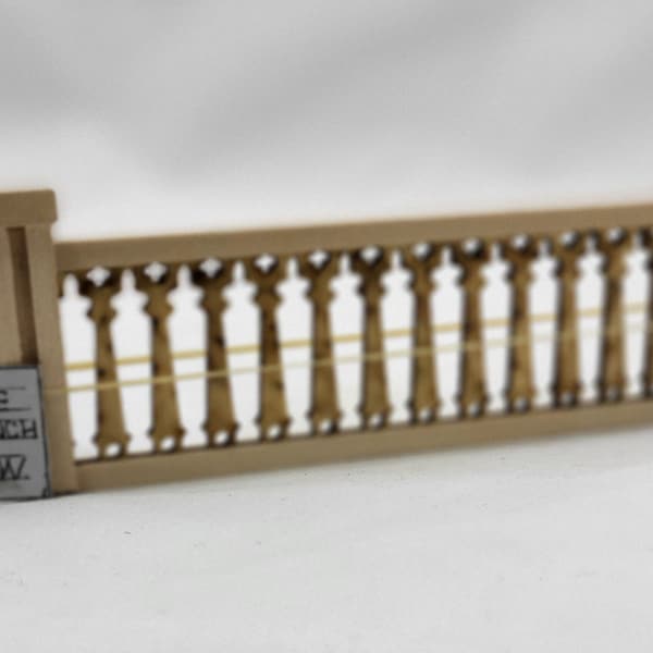 Widow Walk RAILING KIT #B w/2 Posts  6-5/8" long  1/12 scale dollhouse miniature