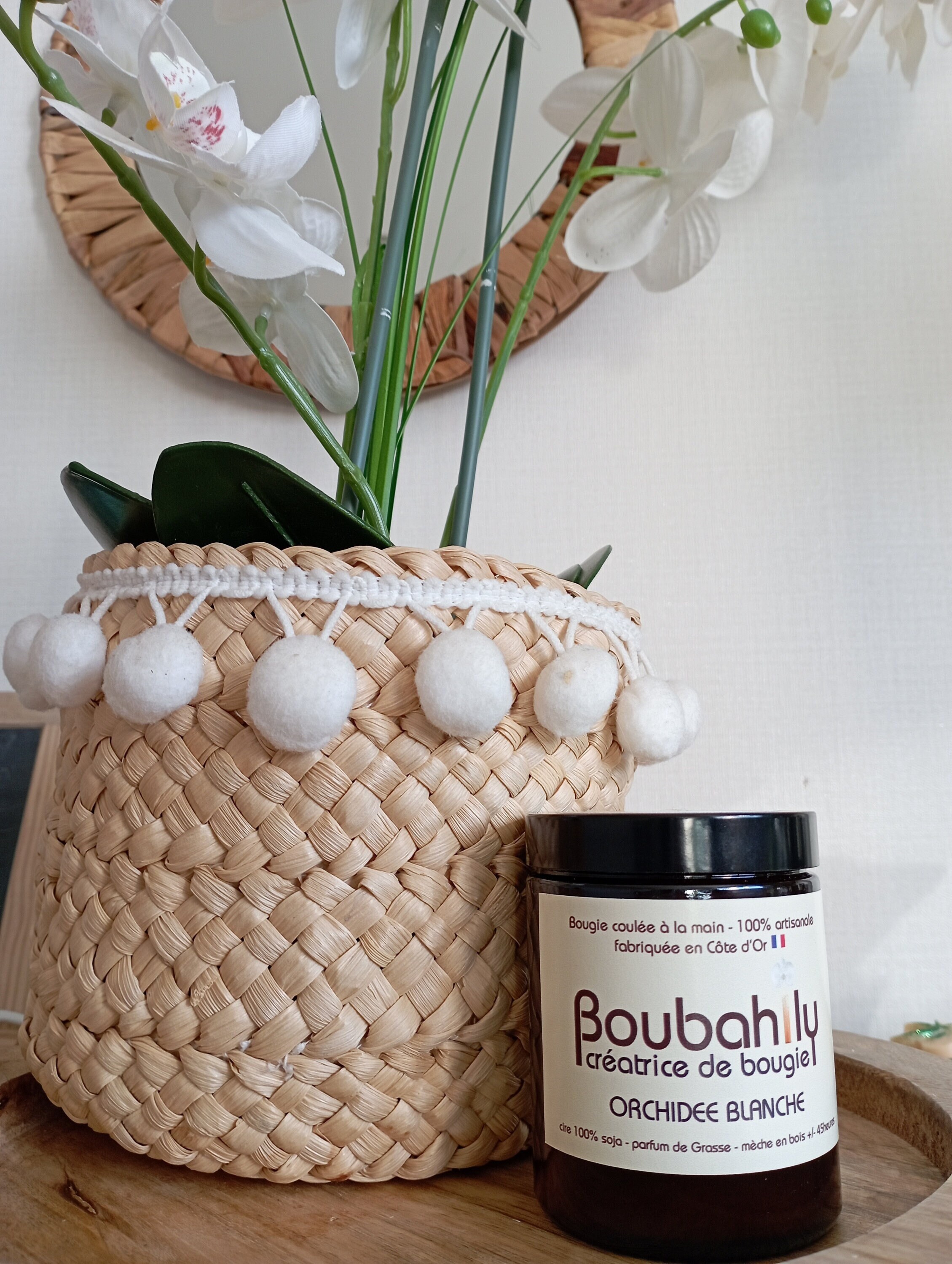 Bougie Boubahily Orchidée Blanche