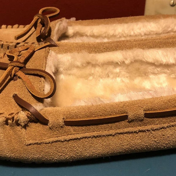 SPERRY Women's Trapper Moccasin Slippers - Faux Fur Lined Suede Slippers With Rubber Sole - Black, Size 6 - View #9