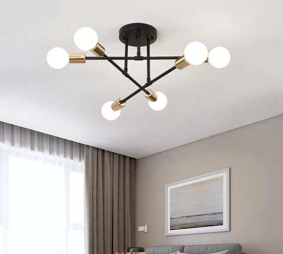 Modern ceiling industrial light black white gold Modern ceiling industrial light black white gold