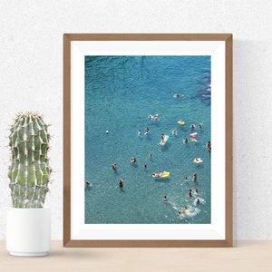 Ocean Digital Print - People in Water of Sorrento Photography