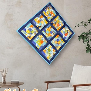 Kaleidoscope of color -quilted wall hanging