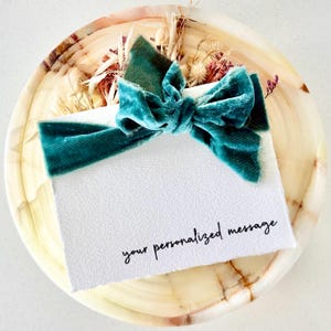 Personalized Card | Custom Card w/ Ribbon | Personalized Greeting Card w/ Envelope | Custom Deckled Edge Note | Minimalist Gift
